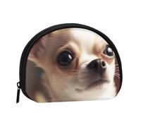 Petit porte-monnaie mignon imprimé chihuahua - Mini porte-monnaie - Poche à monnaie pour un usage quotidien et cadeaux, Noir , Taille unique, Pochette à monnaie