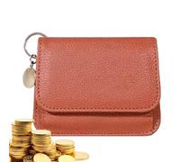 Petit Porte-Monnaie, Petit Portefeuille pour Femme,Porte-Monnaie en Cuir PU - Pochette Porte-Change Portable Faite à la Main pour écouteurs, Rouge à lèvres, Carte de crédit