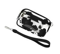 Petit porte-monnaie, porte-carte RFID porte-clés | Porte-cartes, organisateur de téléphone avec poche zippée pour cartes de crédit, rouge à lèvres, Vache noire et blanche, Refer to description,