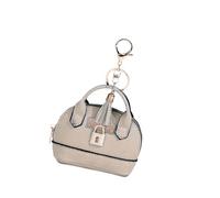 Petit porte-monnaie porte-clés en cuir synthétique pour femme, porte-clés, rouges à lèvres et organiseurs de cartes, crème