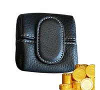 Petit porte-monnaie, porte-monnaie portable de couleur unie, organisateur d'accessoires cosmétiques, sac de voyage pour pièces de monnaie, clés, écouteurs, Noir , Consulte la descripción, Voir