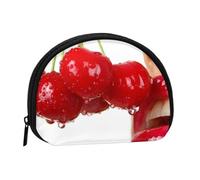 Petit porte-monnaie, poulet avec plumes imprimées, petit porte-monnaie avec fermeture éclair, mini pochette légère pour pièces de monnaie, clés, écouteurs, transport quotidien, Cherry Lips Girl, One