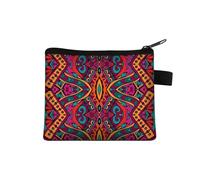 Petit porte-monnaie pour femme - Motif multicolore - Joli porte-monnaie - Motif mandala - Fleur - Pour carte de crédit - Mini porte-monnaie, 010., Taille unique