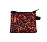 Petit porte-monnaie pour femme - Motif multicolore - Joli porte-monnaie - Motif mandala - Fleur - Pour carte de crédit - Mini porte-monnaie, 017, Taille unique