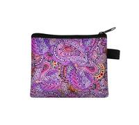 Petit porte-monnaie pour femme - Motif multicolore - Joli porte-monnaie - Motif mandala - Fleur - Pour carte de crédit - Mini porte-monnaie, 019, Taille unique