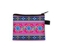 Petit porte-monnaie pour femme - Motif multicolore - Joli porte-monnaie - Motif mandala - Fleur - Pour carte de crédit - Mini porte-monnaie, 018, Taille unique