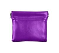 Petit porte-monnaie pour femme, porte-monnaie en cuir PU violet pâle, organisateur de portefeuille portable, Pansy, one size, Pensée