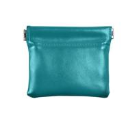 Petit porte-monnaie pour femme, porte-monnaie en cuir PU violet pâle, organisateur de portefeuille portable, bleu paon, one size, Bleu paon