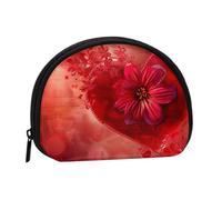 Petit porte-monnaie pour la Saint-Valentin avec imprimé cœur - Mini portefeuille - Poche à monnaie pour un usage quotidien et cadeaux, Noir , Taille unique, Pochette à monnaie