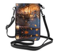 Petit portefeuille à bandoulière Cendrillon avec étui à rabat, parfait pour le shopping, les voyages et une utilisation quotidienne.