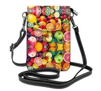Petit portefeuille à bandoulière Fresh Fruits avec étui à rabat, parfait pour le shopping, les voyages et une utilisation quotidienne.