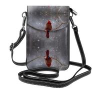 Petit portefeuille à bandoulière Red Bird avec étui à rabat, parfait pour le shopping, les voyages et une utilisation quotidienne.