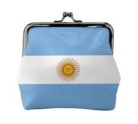 Petit portefeuille avec drapeau argentin pour femme, porte-monnaie pour femme, petit portefeuille pour femme, avec fermeture éclair et fermeture à baiser, noir, taille unique, art déco, Noir , Taille