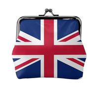 Petit portefeuille avec drapeau britannique pour femme, porte-monnaie pour femme, petit portefeuille pour femme, avec fermeture éclair et fermeture à baiser, noir, taille unique, art déco, Noir ,