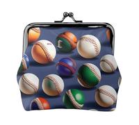 Petit portefeuille de sport pour femme, porte-monnaie pour femme, petit portefeuille pour femme, avec fermeture éclair et verrou de baiser, noir, One Size, Art déco