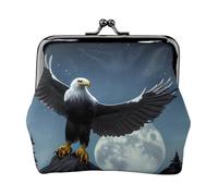 Petit portefeuille Eagle Under The Stars pour femme, porte-monnaie pour femme, petit portefeuille pour femme, petite trousse de maquillage pour sac à main, Noir , Taille unique, Organiseur de sac