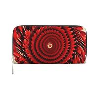 Petit portefeuille en cuir avec imprimé floral Vortex en spirale pour femme, porte-cartes de crédit, sac à main pour femme