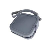 Petit portefeuille en silicone avec fermeture éclair douce, accessoire de transport compact pour cartes de crédit, Gris, Consulte la descripción, Voir description