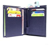 LOLUNA® Petit Portefeuille Classique en Cuir Vachette, Souple et Compact, 2 Volets Pratique pour Placer permis - identité - Cartes - Billet - Monnaie - Idée Cadeau pour Homme et Femme - Violet