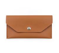 Petit portefeuille minimaliste en cuir pour femme, porte-monnaie, porte-cartes pour cartes, notes, argent, marron clair, Taille unique, Décontracté