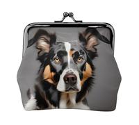 Petit portefeuille pour femme de race de chien, porte-monnaie pour femme, petit portefeuille pour femme, avec fermeture éclair et verrou baiser, noir, taille unique, art déco, Noir , Taille unique,