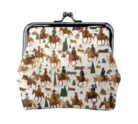 Petit portefeuille pour femme, porte-monnaie pour femme, petit portefeuille pour femme, avec fermeture éclair et verrou, noir, One Size, Art déco