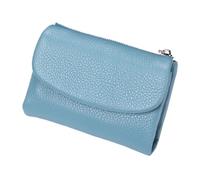 Petit portefeuille pour femme - Portefeuille en cuir de galets artificiels | Porte-monnaie de poche léger avec grande capacité pour adolescents, étudiants, adultes, mode moderne, bleu, Refer to