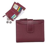 Petit portefeuille pour femme, portefeuille en cuir PU avec plusieurs compartiments, mini porte-monnaie zippé pour pièces de monnaie, cartes et billets de banque, portefeuilles en cuir pour femme