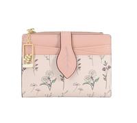 Petit portefeuille pour femmes et filles en cuir synthétique à motif floral avec poche à fermeture éclair et fenêtre transparente, PK, As the pic show