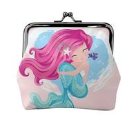 Petit portefeuille sirène pour femme, porte-monnaie pour femme, petit portefeuille pour femme, petite trousse de maquillage pour sac à main, Noir , Taille unique, Organiseur de sac