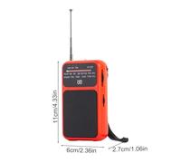 Petit Poste Radio Portable AM FM - Radio Extérieure AM/FM - Compact avec Lampe Torche Multifonction Outil de Survie pour Camping Randonnée Activités Extérieures Voyage Accompagnement pour