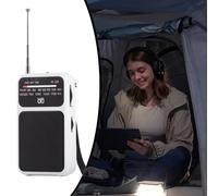 Petit Poste Radio Portable AM FM - Radio FM AM Légère | avec Lampe Torche Compacte Polyvalente Outil de Secours Camping Randonnée Voyage Maison Activités Extérieures