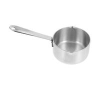 Petit Pot à Huile Chaud en Acier Inoxydable 350ml Multifonction | Design Compact et Polyvalent, Poignée Ergonomique, pour Petites Cuisines et Cuisson Extérieure, Argenté