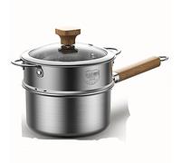 Petit Pot à Lait/cuiseur Vapeur/Pot à Soupe en Acier Inoxydable 316, complément Alimentaire pour bébé, Pot à Nouilles instantanées Domestique Non revêtu, 18cm