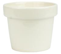 Petit pot de fleur en céramique Blanc écru 8 cm