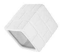 Petit Pot de Fleurs en Céramique Blanc à Motif Brique