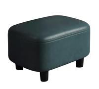 Petit Pouf Rembourré, Repose-Pieds Moderne avec Patins Antidérapants, Repose-Pieds Gain de Place pour Chambre, Entrée et Salon(Green)