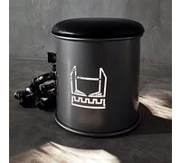 Petit pouf Repose-pieds rond pouf de rangement en métal, pouf d'extérieur en similicuir de fer, grand repose-pieds pouf de rangement, solide et robuste, ne se déforme pas facilement Ottomans de salon