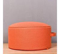 Petit pouf rond avec poignée pour un retrait facile, petit espace pour adultes et enfants (couleur : orange, taille : 40 x 20 cm)