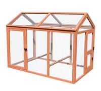 Petit Poulailler Pas Cher Structure en Bois Massif Et Grillage en Fer Abri pour Canards Conception À 3 Portes pour Poules, Petits Animaux Et Plantes