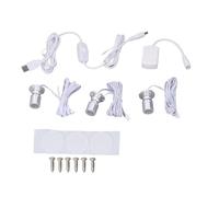 Petit Présentoir à Bijoux, Mini Projecteurs LED, alimenté par USB, Luminaire de Vitrine Compact pour Photos de Plantes, Paquet de 3 Placards D'entrée (Lumière chaude)