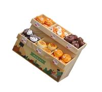 Petit présentoir à gâteau pour maisons de poupées, simulation de comptoir de boulangerie, design stable, jeu de rôle essentiel, maison de poupée, meubles de présentation de gâteaux