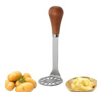 Petit presse-purée - Gadget de cuisine léger, presse-purée compact | Presse-purée pratique et gain de temps avec poignée en bois, idéal pour les haricots, les légumes, les fruits, la viande