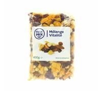PETIT PRIX - Mélange Fruits Secs Vitalité - Amandes, Noisettes, Cranberries et Mangues Séchées · Riche en Phosphore - le sachet de 400g - Le Lot De 2