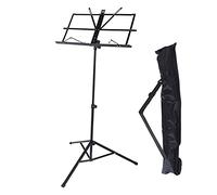 Petit pupitre en métal, étagère Portable, facile à assembler, support pliable et réglable pour un usage familial, à la maison, à l'école, pour la pratique d'orchestre (Black)