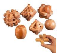 Petit puzzle en bois Lu Ban Lock 3D pour adolescents et adultes, pour soulager le stress, la logique et le développement de la coordination œil-main