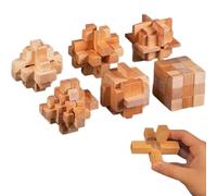 Petit puzzle en bois Lu Ban Lock 3D pour adolescents et adultes, pour soulager le stress, la logique et le développement de la coordination œil-main