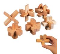 Petit puzzle en bois Lu Ban Lock 3D pour adolescents et adultes, pour soulager le stress, la logique et le développement de la coordination œil-main
