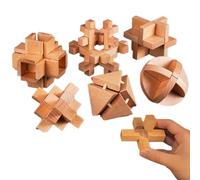 Petit puzzle en bois Lu Ban Lock 3D pour adolescents et adultes, pour soulager le stress, la logique et le développement de la coordination œil-main