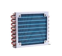 Petit radiateur à condensateur à coque, échangeur de chaleur for réfrigérateur-congélateur, tube en cuivre à ailettes en aluminium refroidi par air/eau, ventilateur de refroidissement à haute efficaci